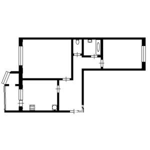 2-к квартира, вторичка, 56м2, 8/9 этаж