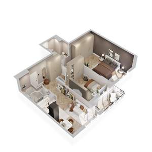 2-к квартира, вторичка, 68м2, 4/22 этаж