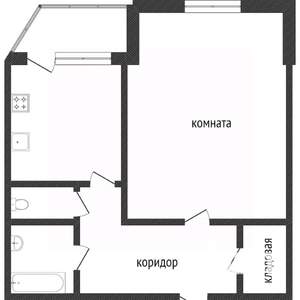 1-к квартира, вторичка, 44м2, 5/5 этаж