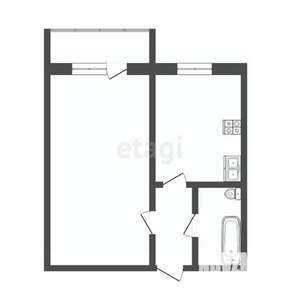 1-к квартира, вторичка, 30м2, 5/5 этаж