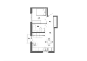 1-к квартира, вторичка, 35м2, 7/19 этаж