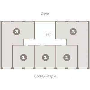 1-к квартира, вторичка, 48м2, 6/7 этаж