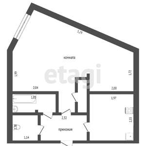 1-к квартира, вторичка, 27м2, 4/5 этаж