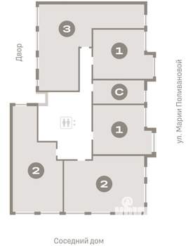 2-к квартира, вторичка, 73м2, 6/9 этаж