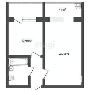 2-к квартира, вторичка, 31м2, 3/8 этаж