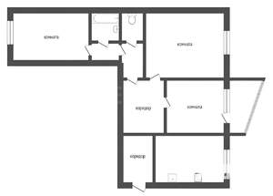 3-к квартира, вторичка, 73м2, 4/9 этаж