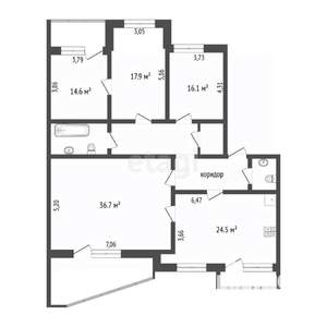 4-к квартира, вторичка, 141м2, 5/9 этаж
