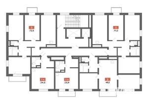 3-к квартира, вторичка, 73м2, 12/16 этаж