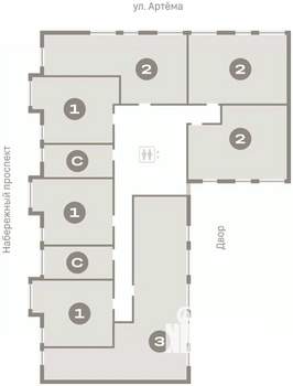 1-к квартира, вторичка, 49м2, 3/7 этаж