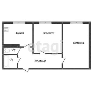 2-к квартира, вторичка, 45м2, 6/9 этаж