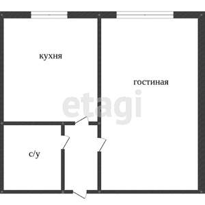 1-к квартира, вторичка, 35м2, 2/5 этаж