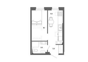 1-к квартира, вторичка, 24м2, 5/19 этаж