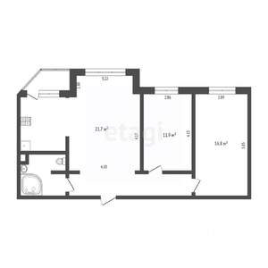 3-к квартира, вторичка, 77м2, 1/5 этаж