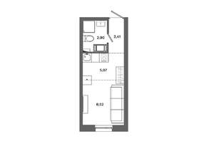 Студия квартира, вторичка, 19м2, 18/19 этаж