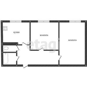 2-к квартира, вторичка, 44м2, 7/9 этаж