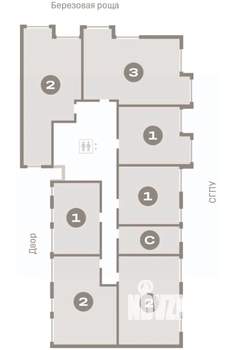 2-к квартира, вторичка, 64м2, 3/9 этаж