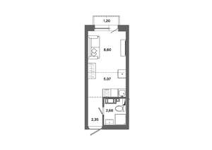 Студия квартира, вторичка, 19м2, 9/19 этаж