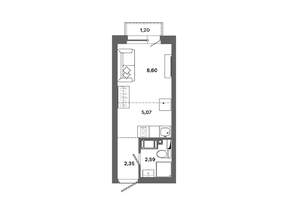 Студия квартира, вторичка, 19м2, 13/19 этаж
