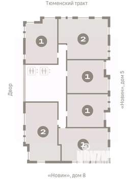 1-к квартира, вторичка, 61м2, 11/17 этаж