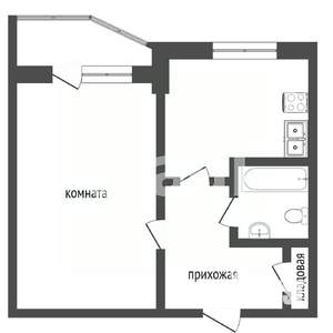 1-к квартира, вторичка, 31м2, 3/5 этаж