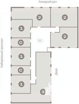 2-к квартира, вторичка, 73м2, 2/9 этаж