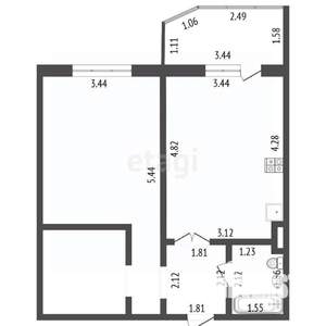 1-к квартира, вторичка, 48м2, 10/24 этаж
