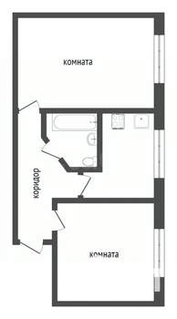 2-к квартира, вторичка, 40м2, 5/5 этаж
