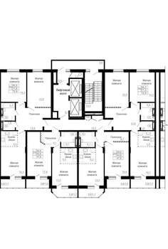 1-к квартира, вторичка, 53м2, 25/25 этаж