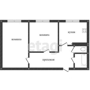 2-к квартира, вторичка, 45м2, 9/9 этаж
