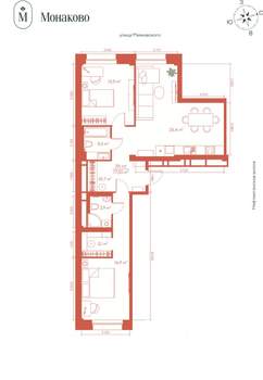 2-к квартира, вторичка, 78м2, 1/20 этаж