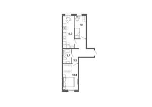 2-к квартира, вторичка, 50м2, 4/19 этаж