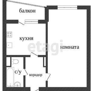 1-к квартира, вторичка, 45м2, 5/16 этаж