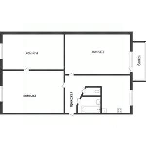3-к квартира, вторичка, 60м2, 5/5 этаж