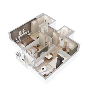 2-к квартира, вторичка, 72м2, 20/22 этаж
