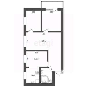 4-к квартира, вторичка, 62м2, 5/5 этаж
