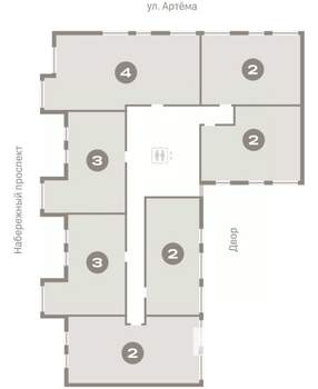 2-к квартира, вторичка, 127м2, 7/7 этаж