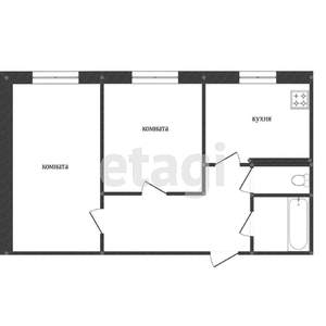 2-к квартира, вторичка, 45м2, 6/9 этаж