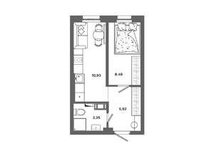1-к квартира, вторичка, 29м2, 8/19 этаж