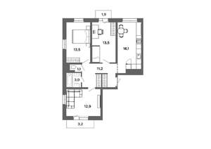 3-к квартира, вторичка, 73м2, 12/16 этаж