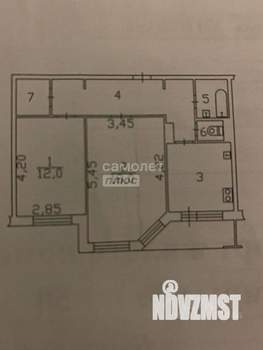 2-к квартира, вторичка, 55м2, 3/5 этаж