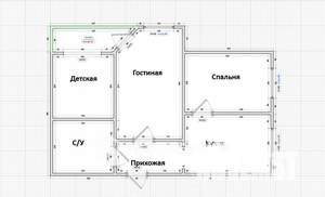 3-к квартира, вторичка, 64м2, 7/9 этаж