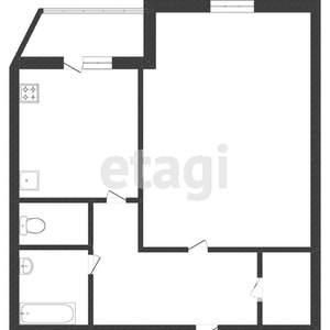 1-к квартира, вторичка, 43м2, 4/5 этаж