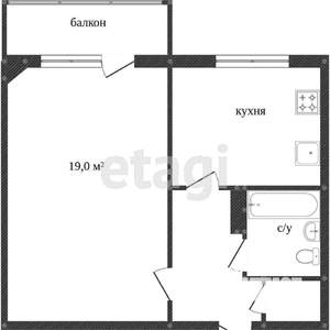 1-к квартира, вторичка, 49м2, 11/17 этаж