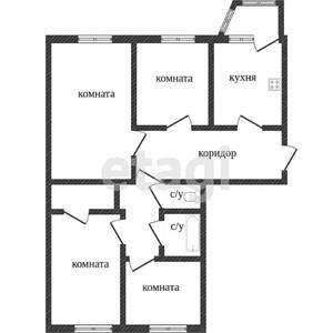 4-к квартира, вторичка, 84м2, 4/5 этаж