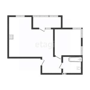 1-к квартира, вторичка, 63м2, 2/6 этаж