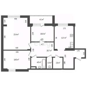 3-к квартира, вторичка, 89м2, 5/14 этаж