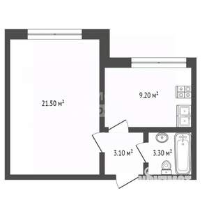 1-к квартира, вторичка, 41м2, 3/5 этаж