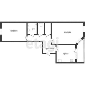 2-к квартира, вторичка, 55м2, 5/9 этаж