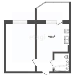 1-к квартира, вторичка, 37м2, 5/17 этаж