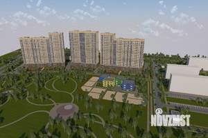 1-к квартира, строящийся дом, 44м2, 2/23 этаж